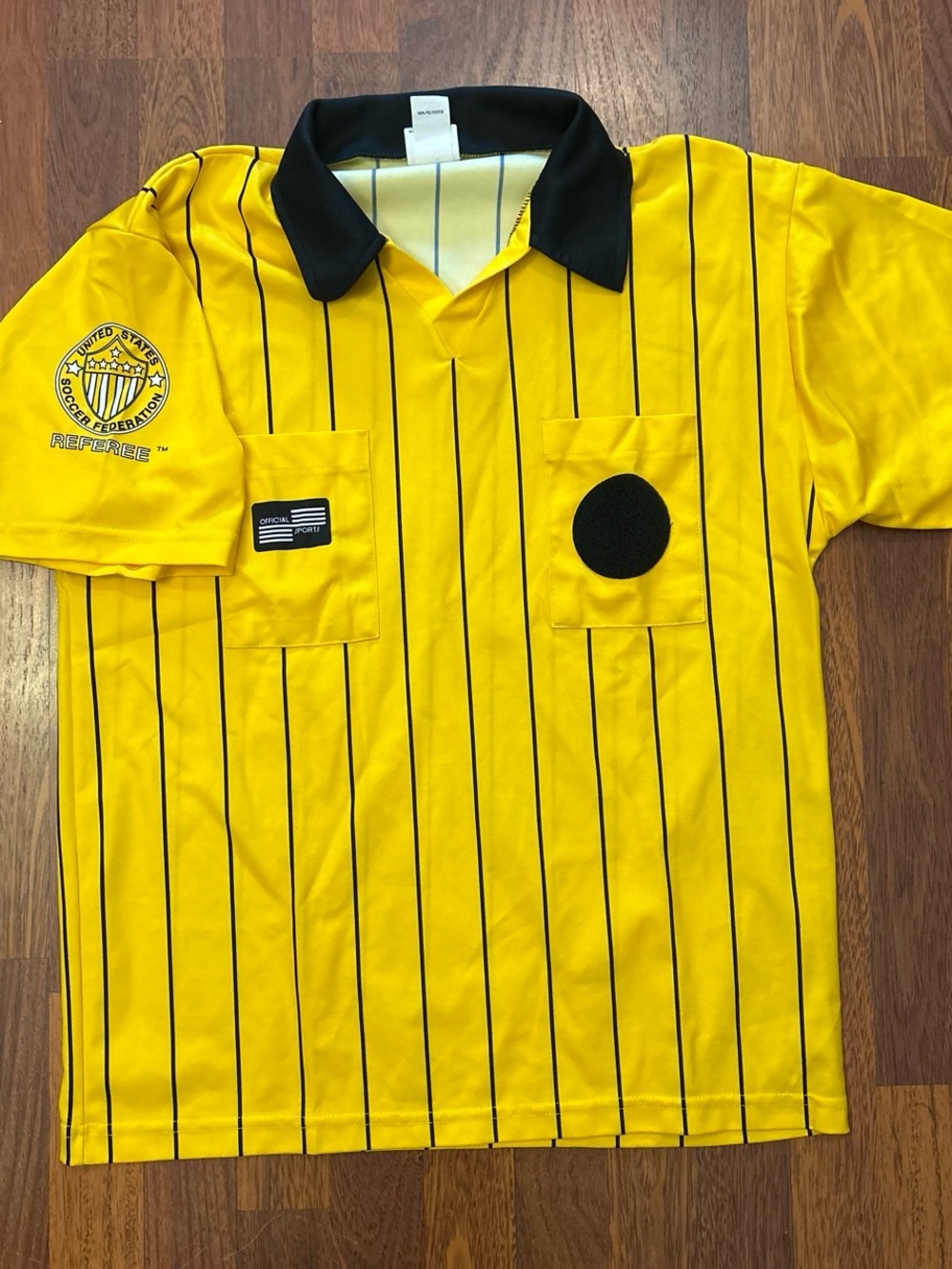 United States Soccer Federation Referee Jersey Polo Golf Shirt Size Medium